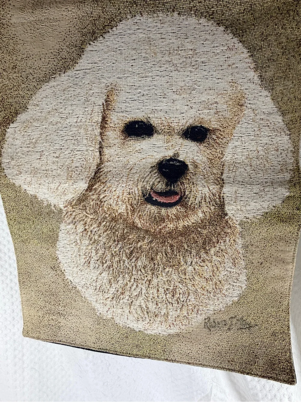 Robert May- Bichon Frisée Woven Tapestry Wall Wall Hanging